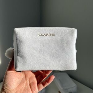 3/15$ Clarins White Cosmetic Bag